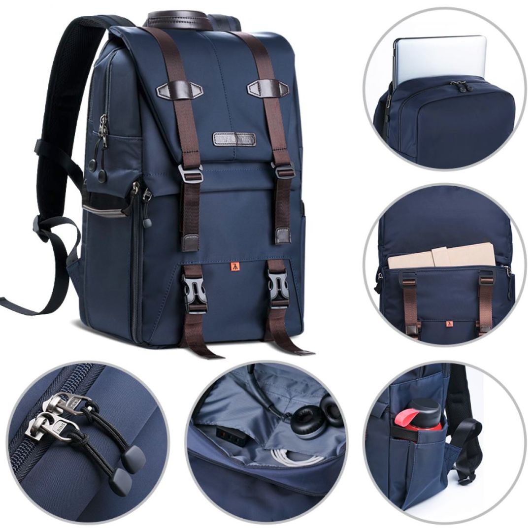 K&F Concept Camera Backpack 20L Waterproof Urban Wander 01 (Indigo) KF13.087 - 6